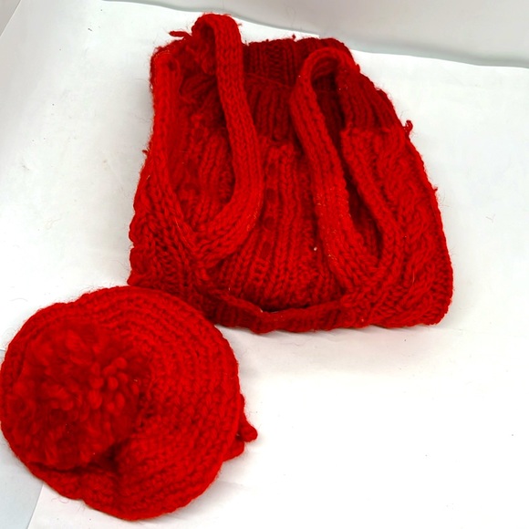 Vintage Knit Dog Sweater and Hat - Picture 4 of 5